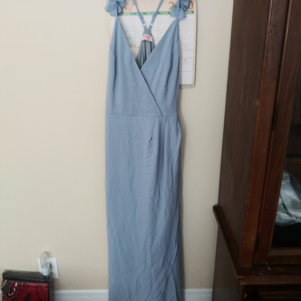 Powder Blue Long Slip Dress
